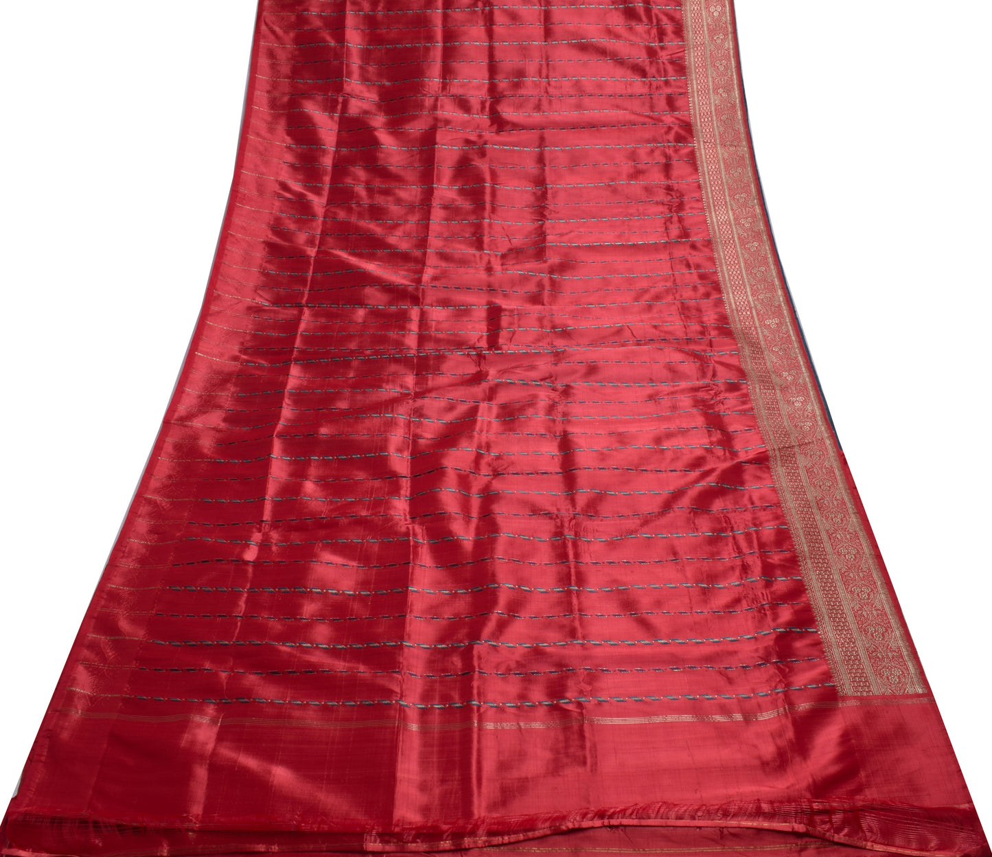Sushila Vintage Heavy Saree Blend Satin Silk Banarasi Brocade Woven Sari Fabric
