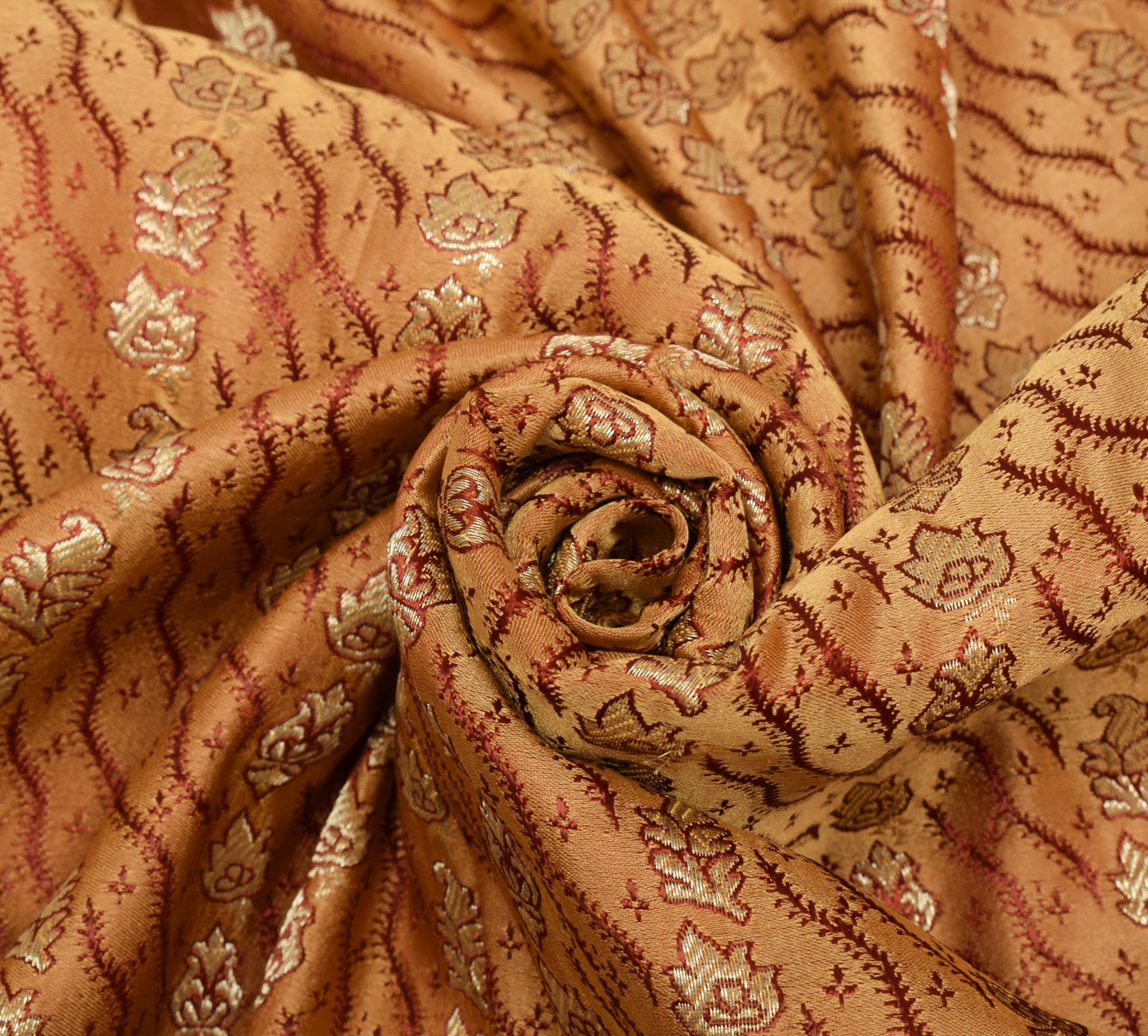 Sushila Vintage Heavy Saree Pure Satin Silk Banarasi Brocade Woven Sari Fabric