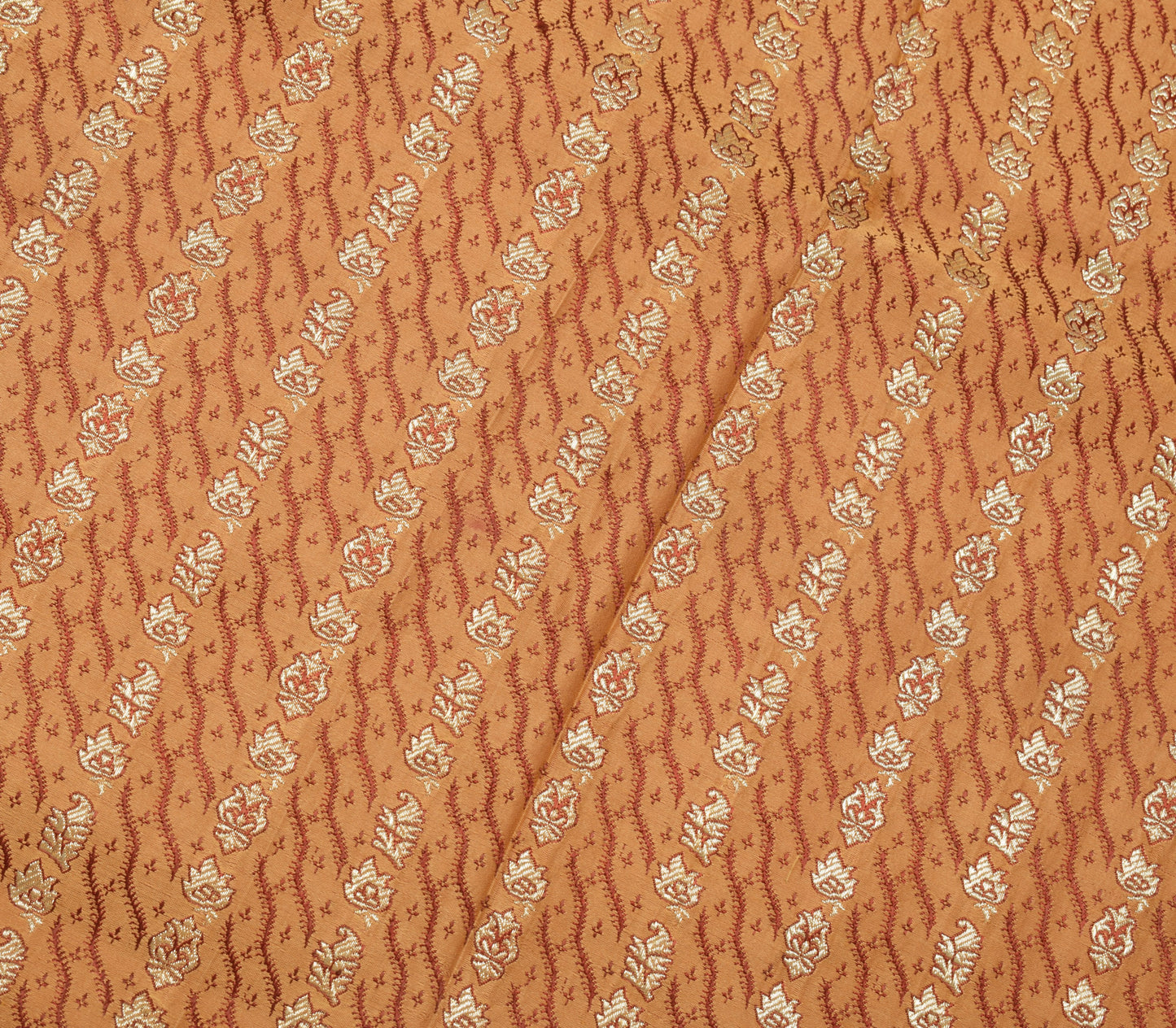 Sushila Vintage Heavy Saree Pure Satin Silk Banarasi Brocade Woven Sari Fabric