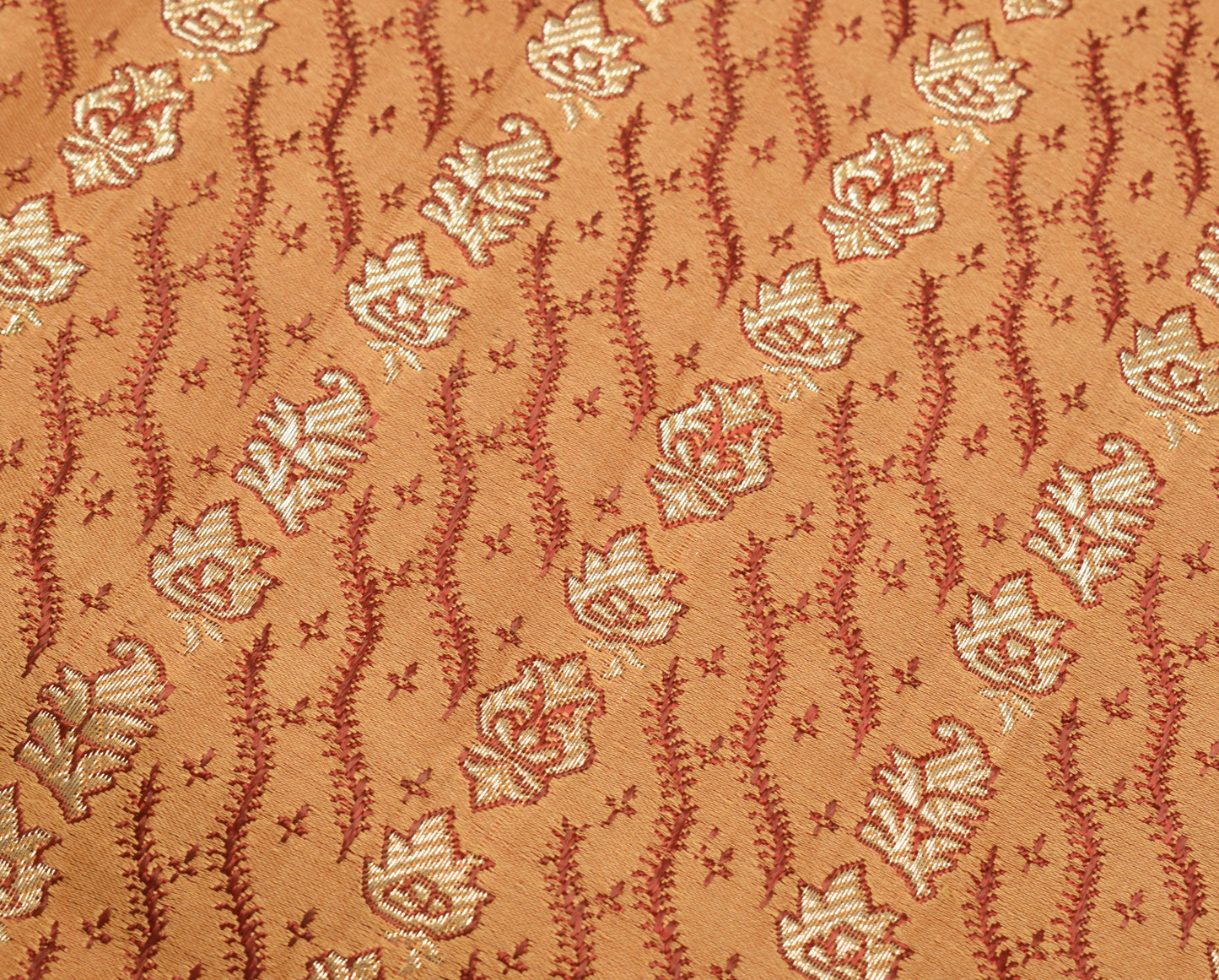 Sushila Vintage Heavy Saree Pure Satin Silk Banarasi Brocade Woven Sari Fabric