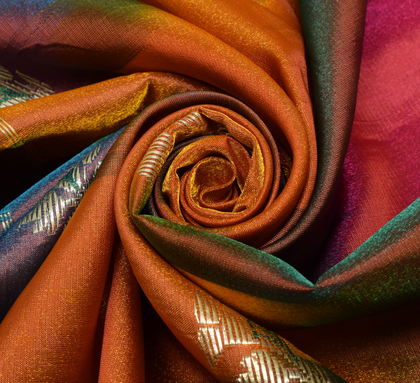 Sushila Vintage Heavy Saree Blend Satin Silk Banarasi Brocade Woven Sari Fabric