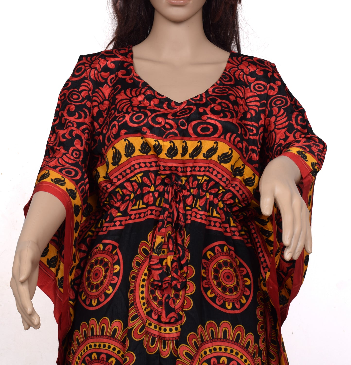 Sushila Vintage Blend Silk Sari upcycled Palazzo Pants & Kafhtan Top Set Black