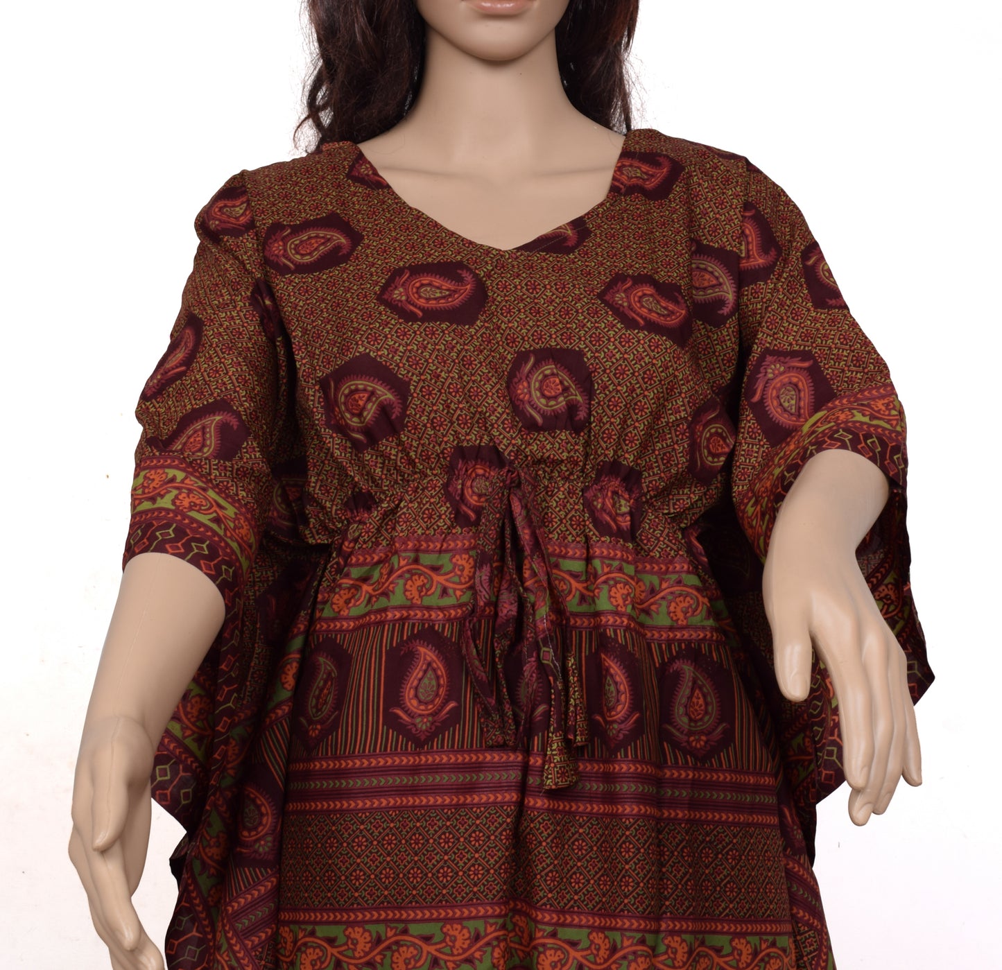 Sushila Vintage Blend Silk Sari upcycled Palazzo Pants & Kafhtan Top Set Maroon