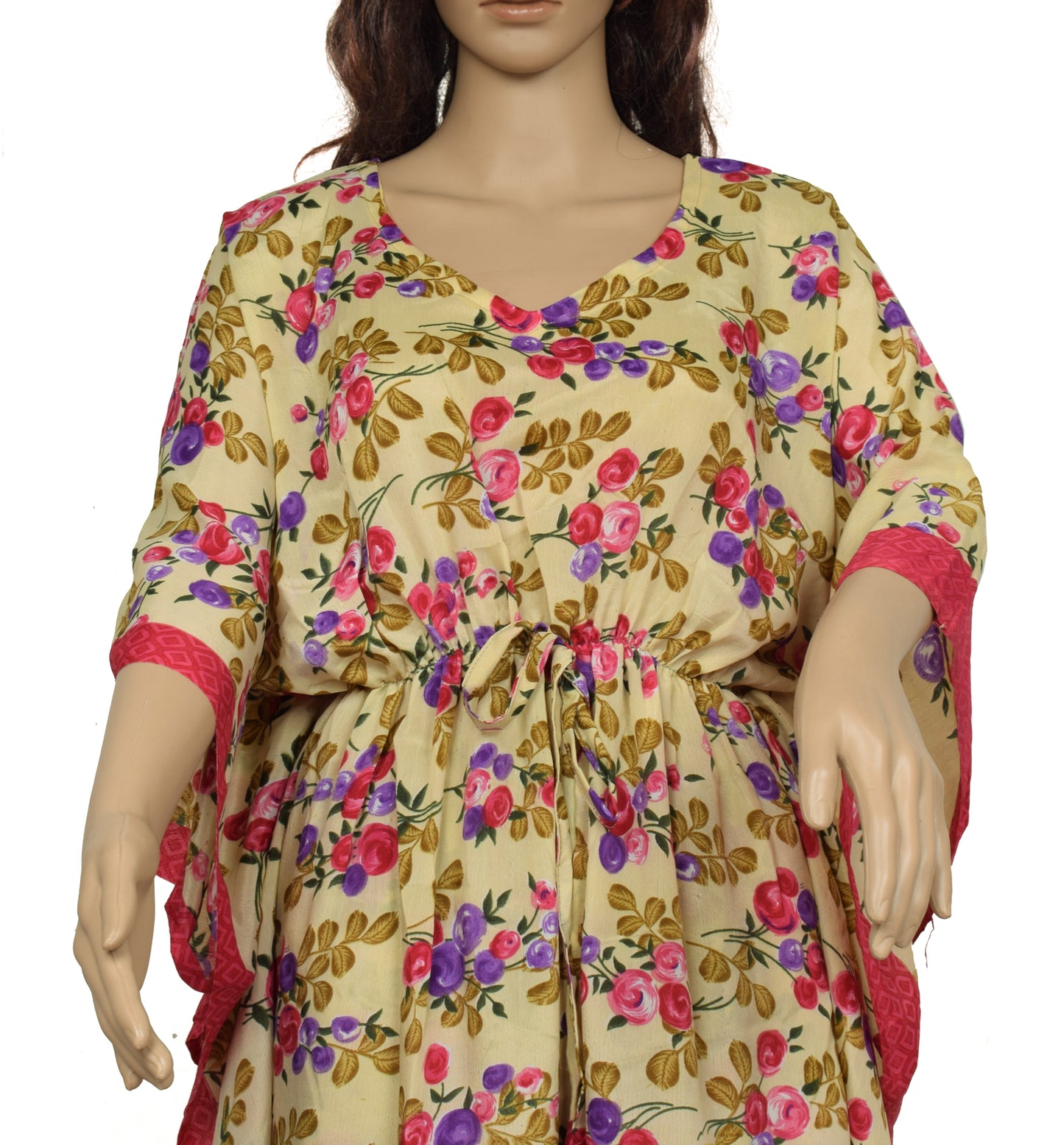 Sushila Vintage Blend Silk Sari Dress upcycled Plazo Pants Kafthan Top Cream