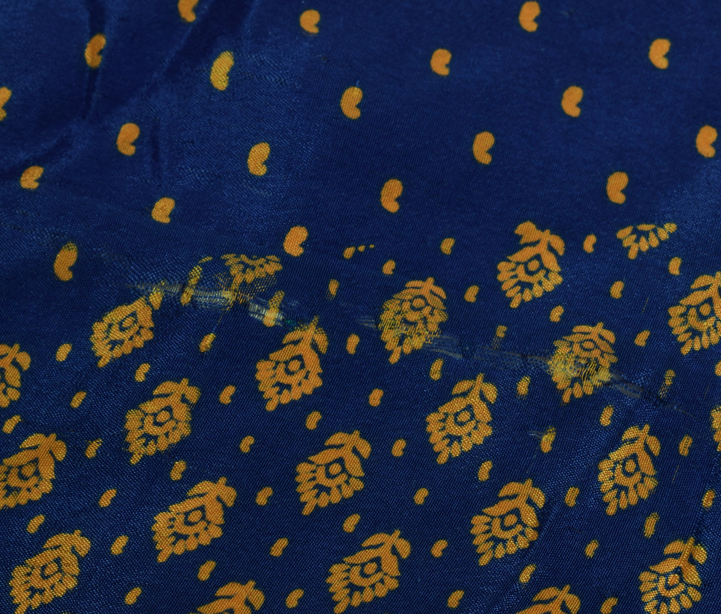 Sushila Vintage Blue Art Silk Saree Magic Wrap Reversible Skirt Beach Dress Hippie