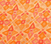 Sushila Vintage Orange Silk Saree Magic Wrap Reversible Skirt Beach Dress Hippie