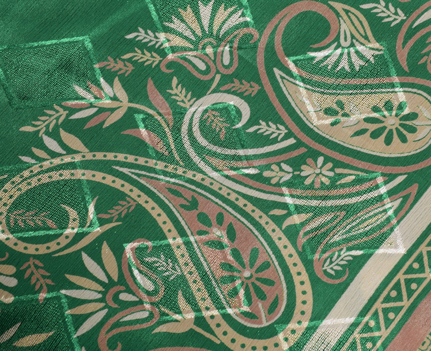 Sushila Vintage Green Silk Saree Magic Wrap Reversible Skirt Beach Dress  Boho