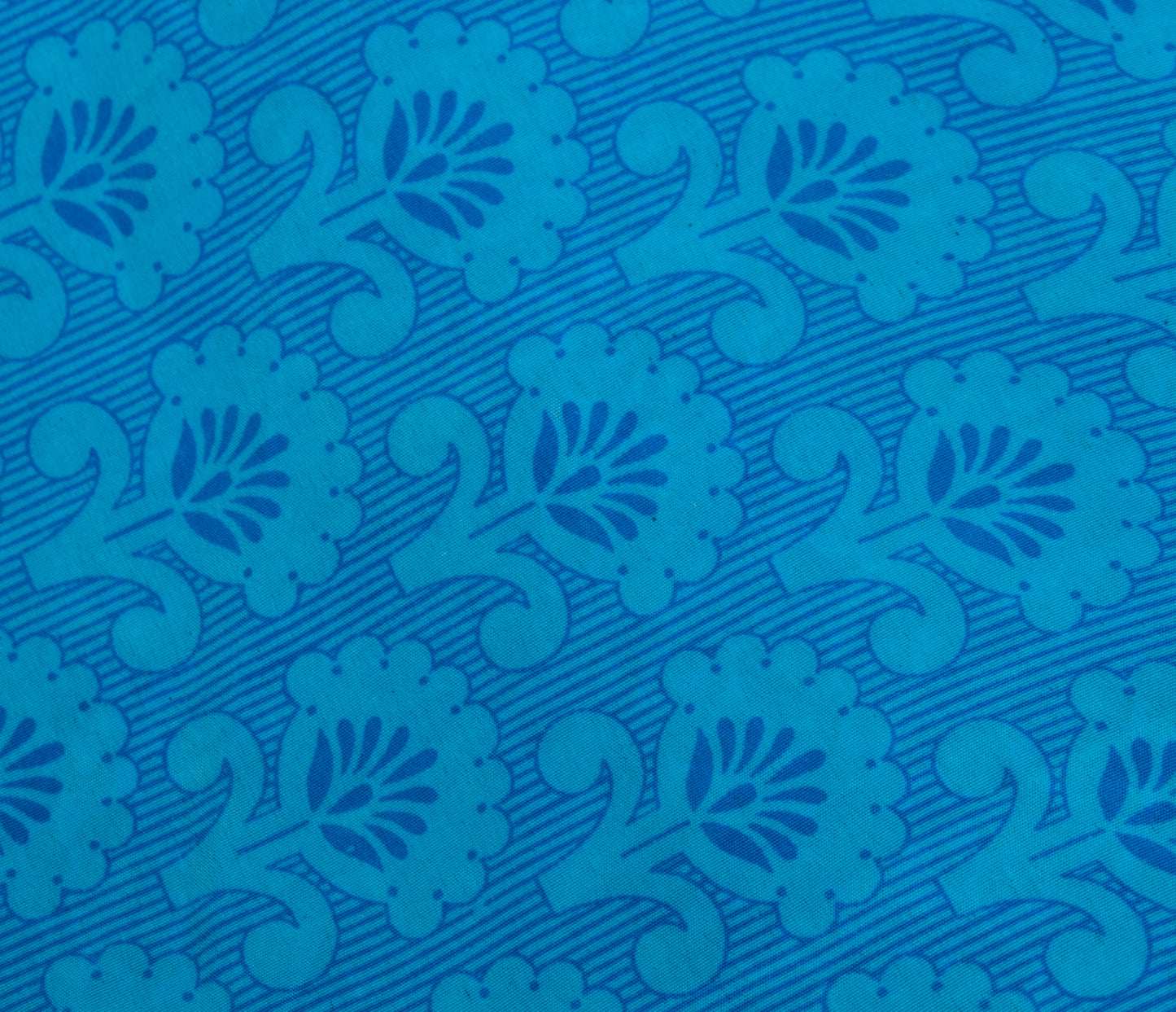 Sushila Vintage Blue Saree Magic Wrap Reversible Skirt Beach Dress Art Silk Hippie