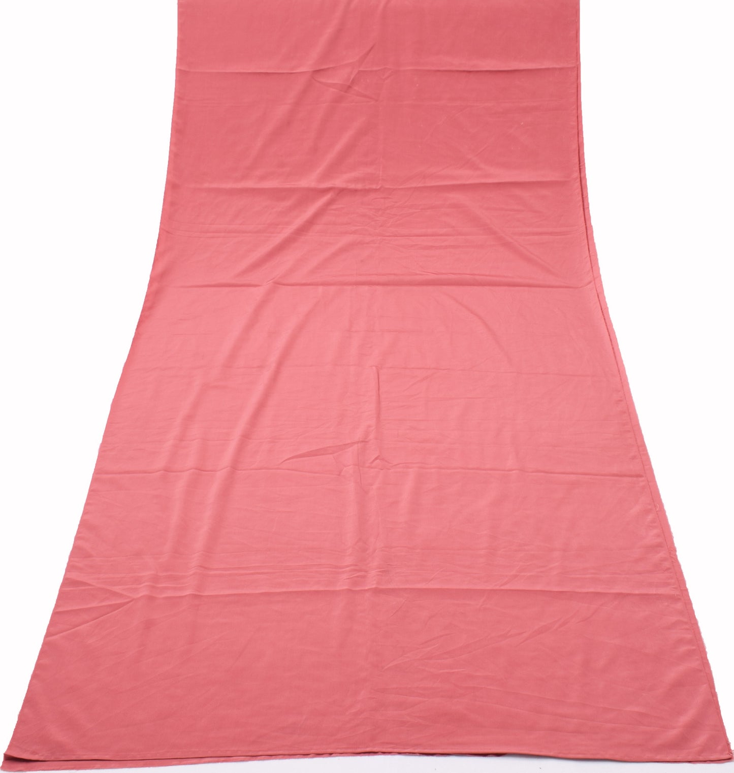 Sushila Vintage Peach Sari Remnant Scrap Multi Purpose Blend Silk Craft Fabric