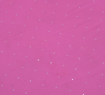 Sushila Vintage Mauve Sari Remnant Scrap Blend Georgette Indian Craft Fabric