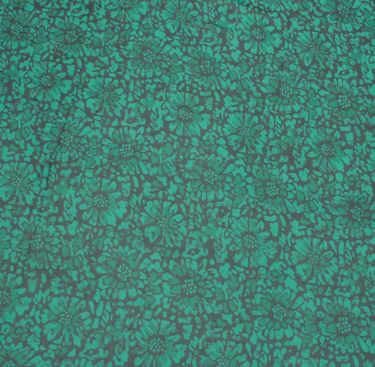 Sushila Vintage Green Sari Remnant Scrap Blend Georgette Printed Craft Fabric