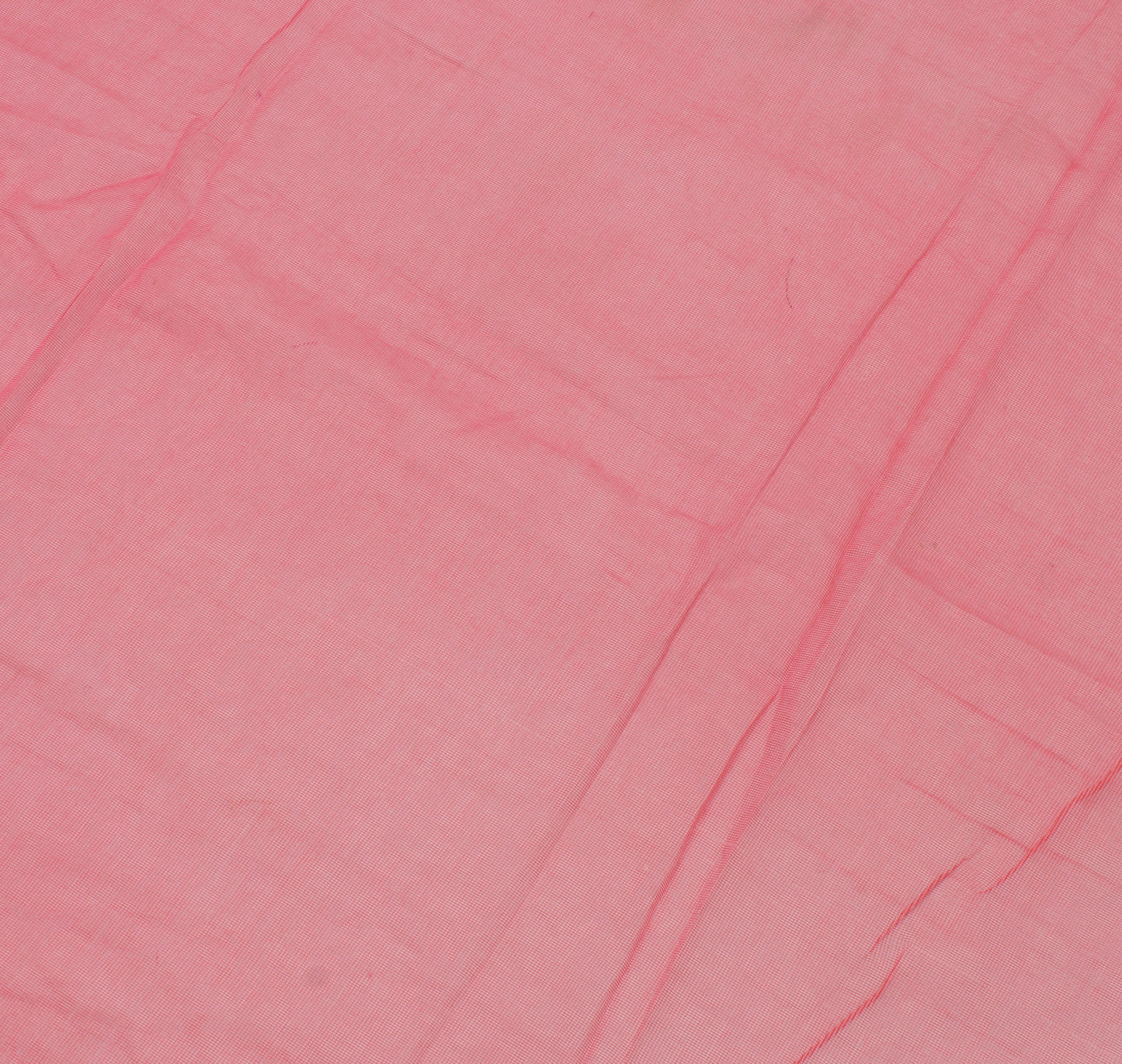 Sushila Vintage Peach Indian Sari Remnant Scrap Pure Cotton Sheer Craft Fabric