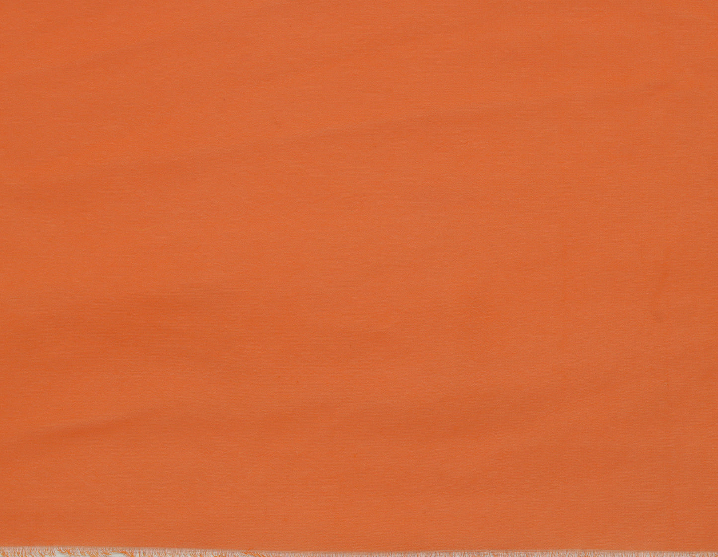Sushila Vintage Orange Sari Remnant Scrap Blend Georgette Embroidered Fabric