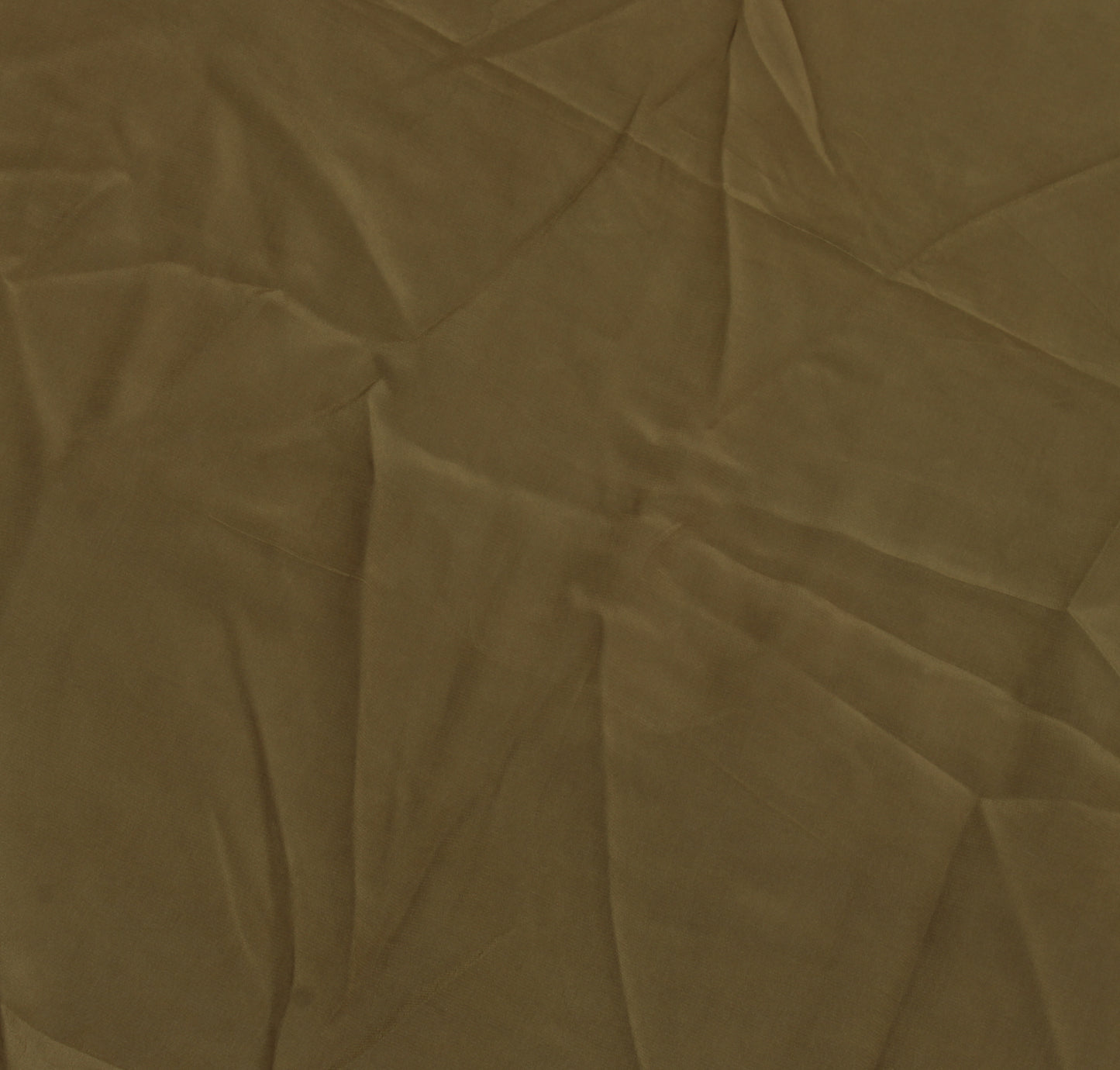 Sushila Vintage Brown Indian Sari Remnant Scrap Pure Georgette Silk Craft Fabric