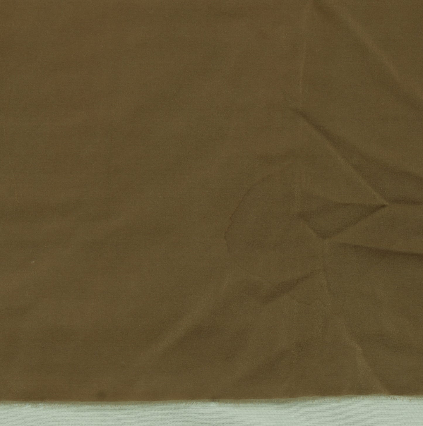 Sushila Vintage Brown Indian Sari Remnant Scrap Pure Georgette Silk Craft Fabric