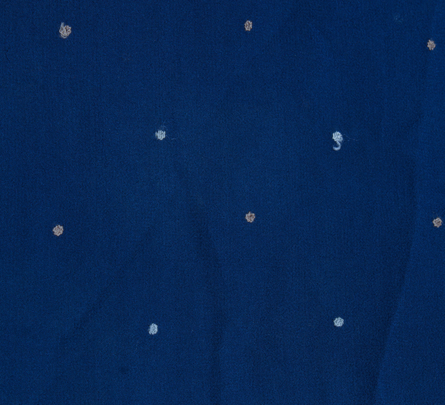 Sushila Vintage Blue Sari Remnant Scrap Pure Georgette Mukesh Work Craft Fabric