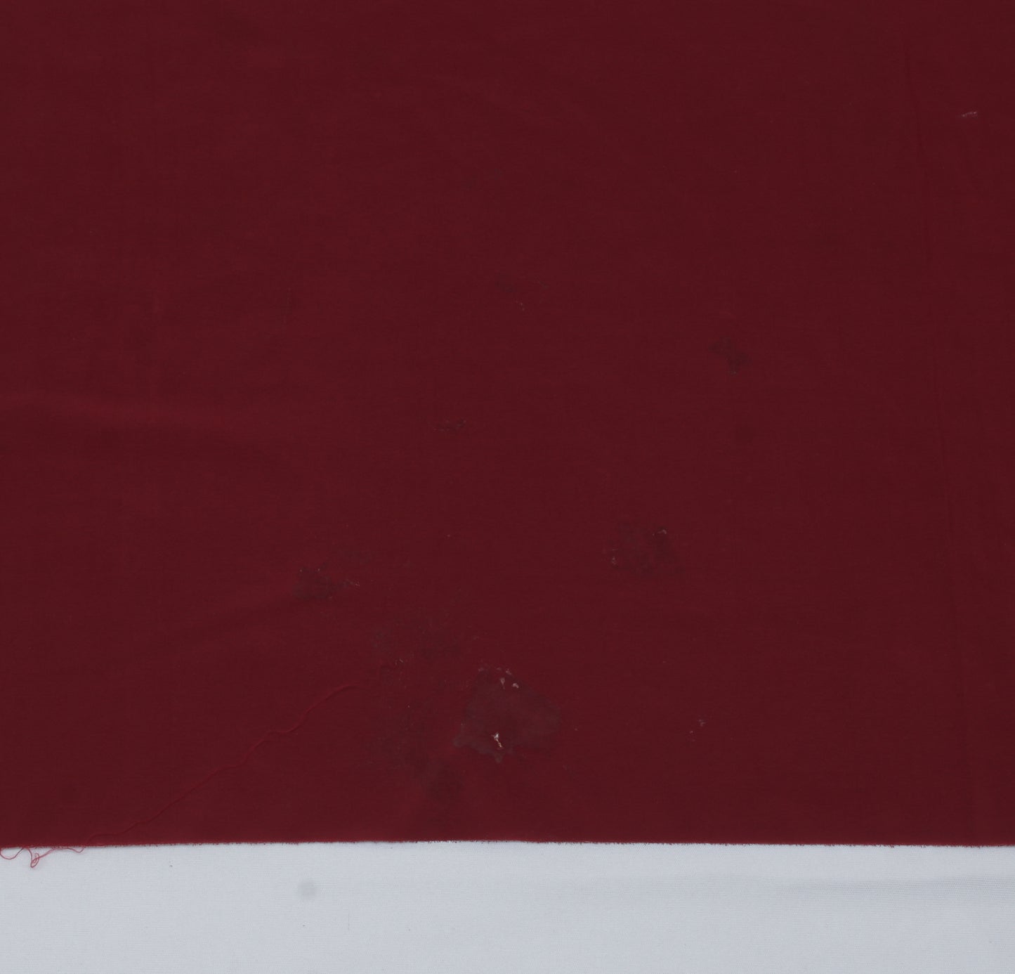 Sushila Vintage Maroon Sari Remnant Scrap Blend Silk Hand Embroidered Fabric