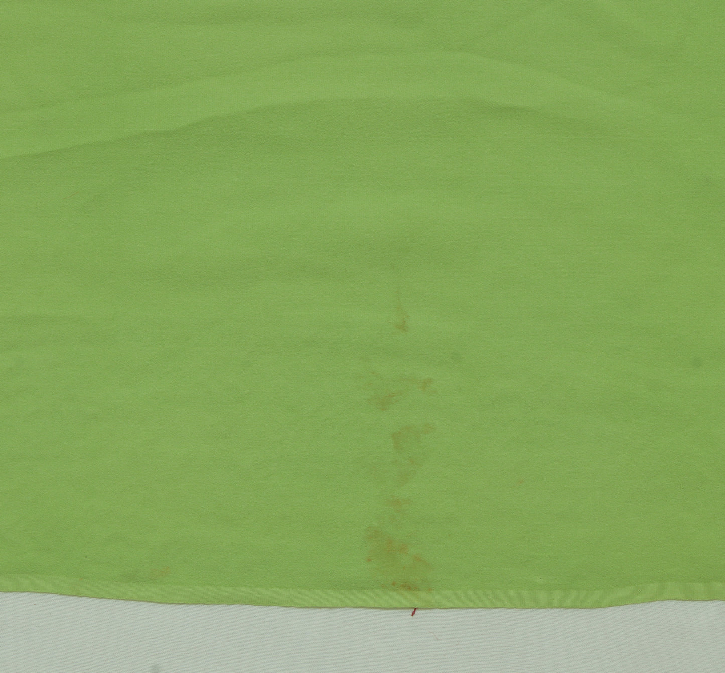 Sushila Vintage Pista Green Sari Remnant Scrap Pure Georgette Silk Craft Fabric