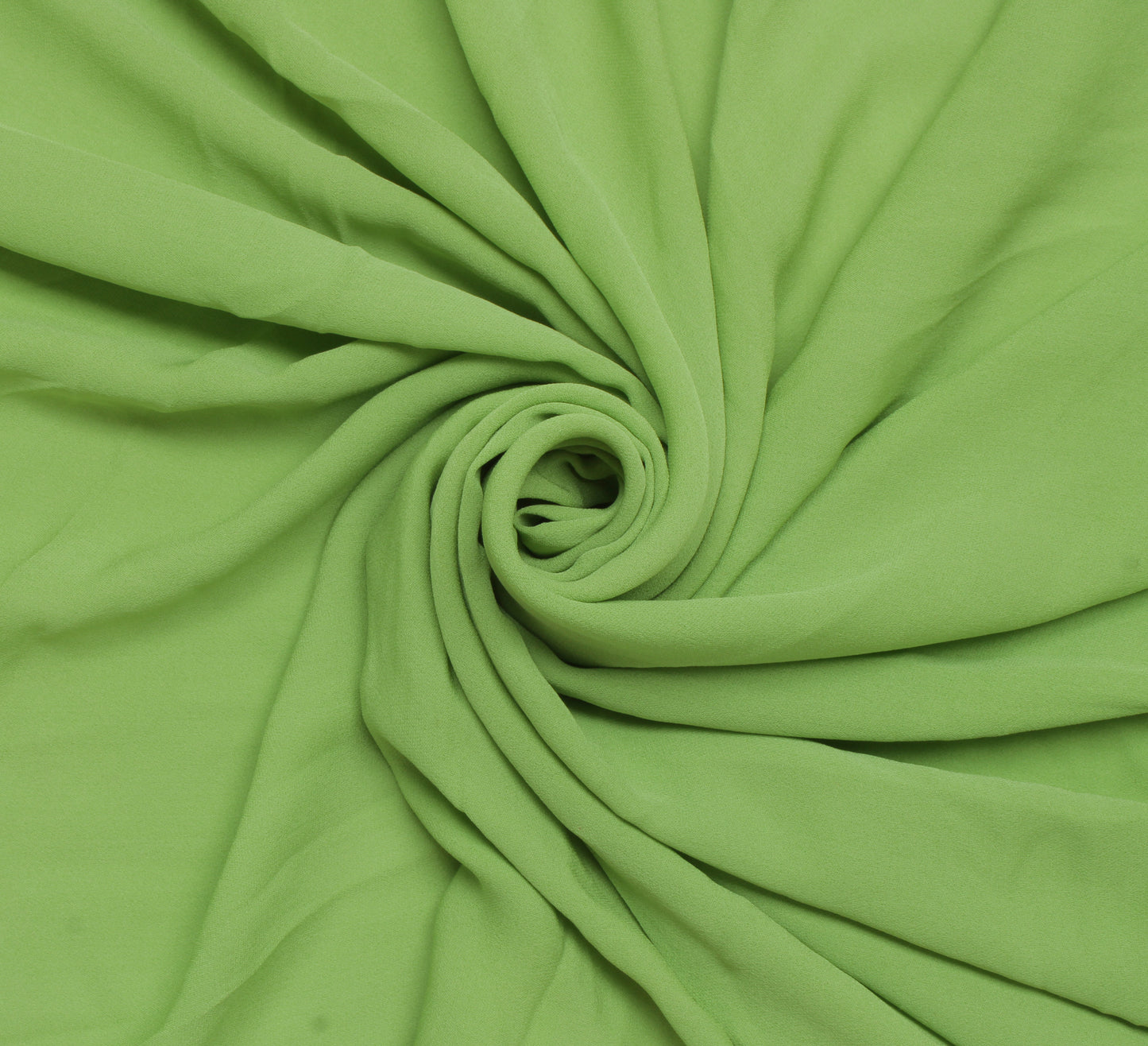 Sushila Vintage Pista Green Sari Remnant Scrap Pure Georgette Silk Craft Fabric