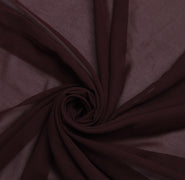 Sushila Vintage Brown Sari Remnant Scrap Blend Georgette Silk Craft Fabric
