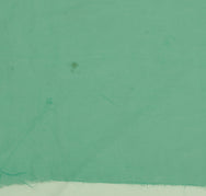 Sushila Vintage Green Sari Remnant Scrap Blend Georgette Embroidered Fabric