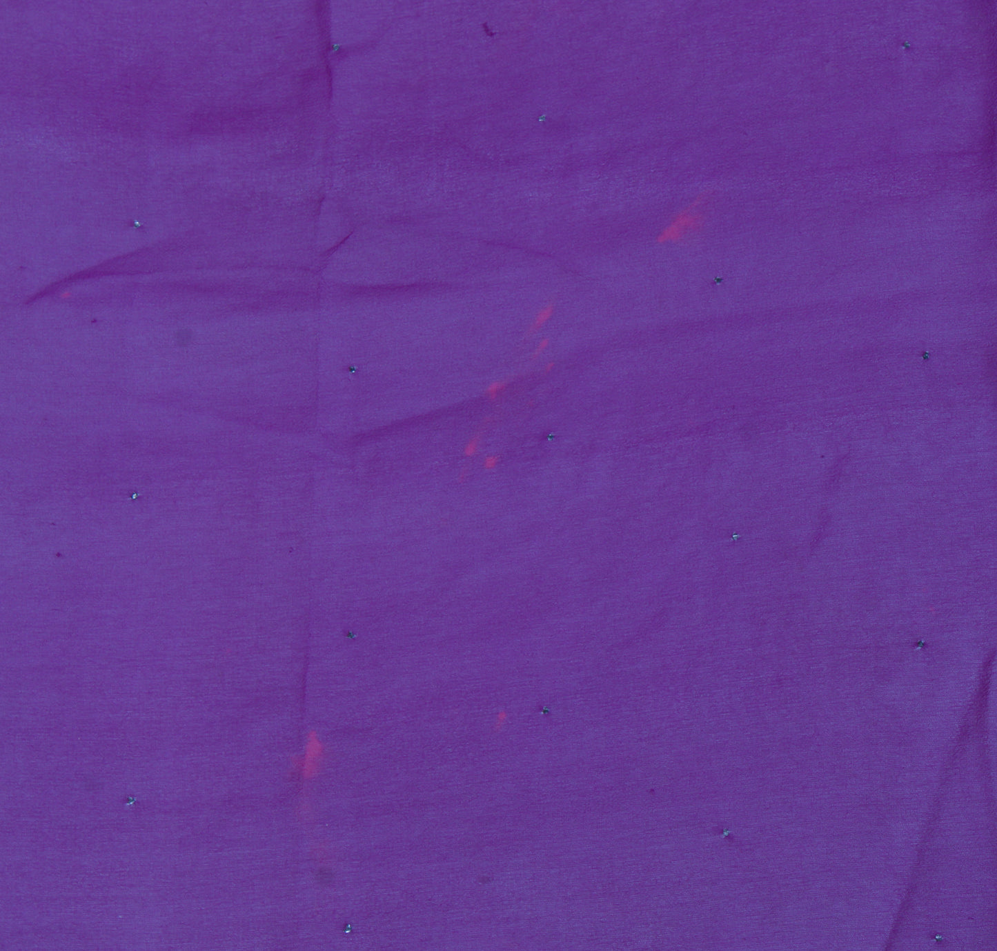 Sushila Vintage Purple Sari Remnant Scrap Pure Georgette Silk Craft Fabric
