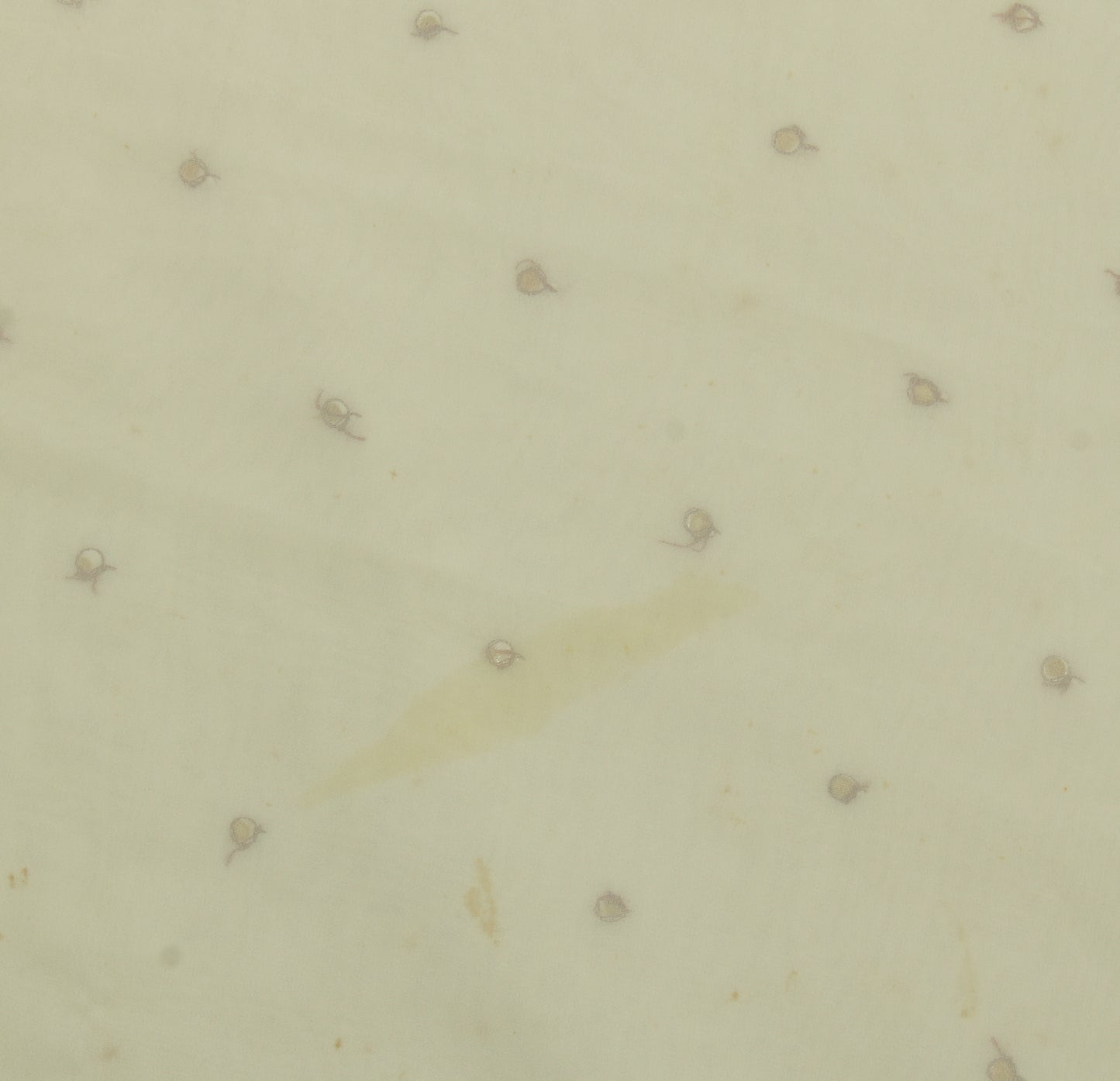 Sushila Vintage Cream Sari Remnant Scrap Blend Georgette Hand Work Craft Fabric