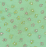 Sushila Vintage Pista Green Sari Remnant Scrap Pure Georgette Silk Craft Fabric