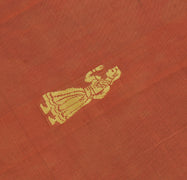Sushila Vintage Brown Sari Remnant Scrap Pure Silk Baluchari Woven Craft Fabric