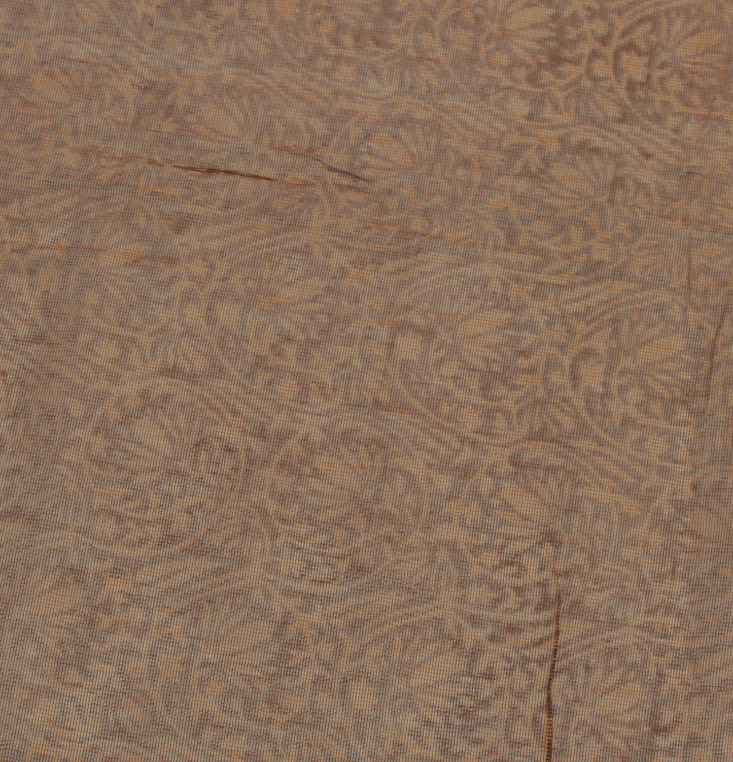 Sushila Vintage Brown Sari Remnant Scrap 100% Pure Cotton Printed Craft Fabric