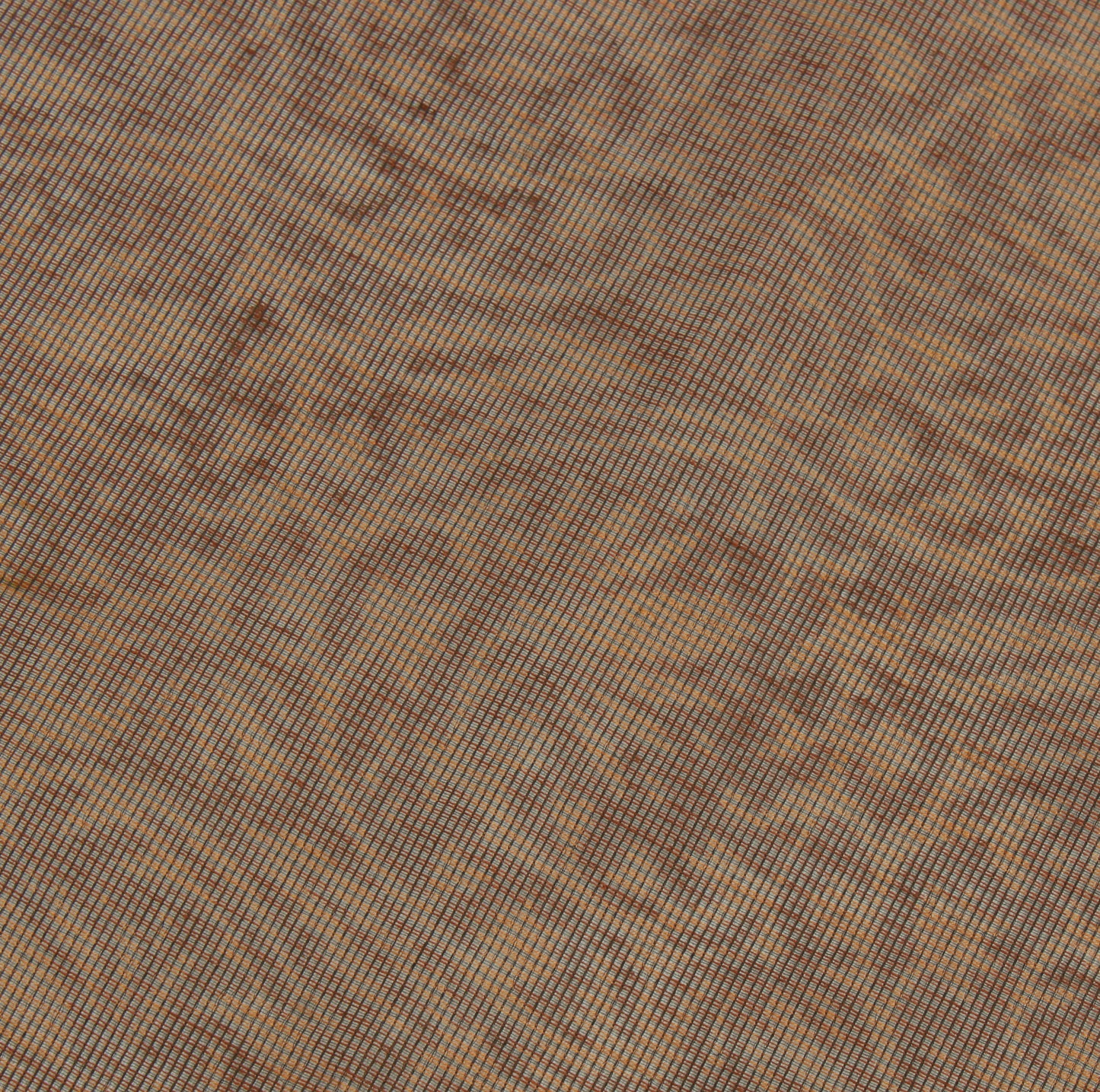 Sushila Vintage Brown Sari Remnant Scrap 100% Pure Cotton Printed Craft Fabric