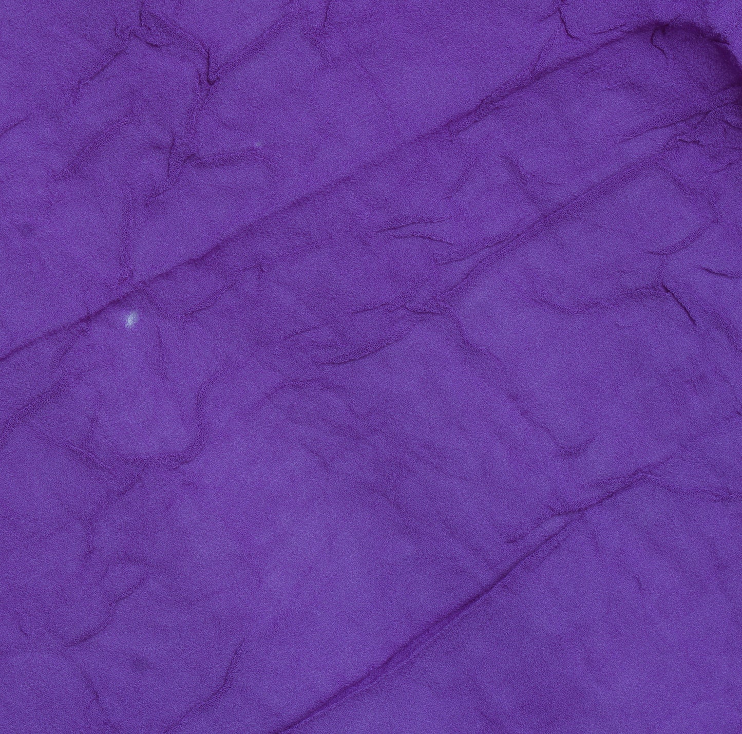 Sushila Vintage Purple Sari Remnant Scrap Pure Georgette Silk Craft Fabric