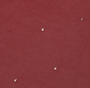 Sushila Vintage Maroon Sari Remnant Scrap Blend Georgette Silk Craft Fabric