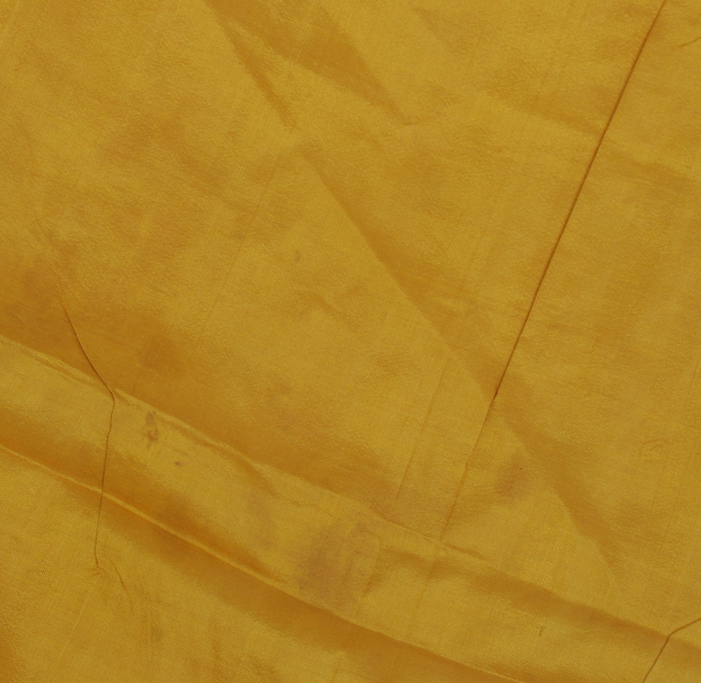 Sushila Vintage Green Sari Remnant Scrap Pure Silk Baluchari Woven Craft Fabric