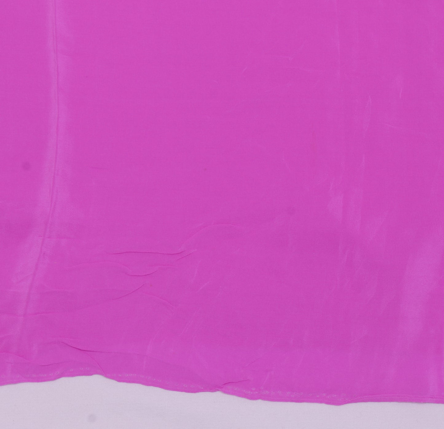 Sushila Vintage Pink Sari Remnant Scrap Pure Crepe Zari Embroidered Craft Fabric
