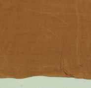 Sushila Vintage Brown Sari Remnant Scrap Pure Crepe Embroidered Craft Fabric