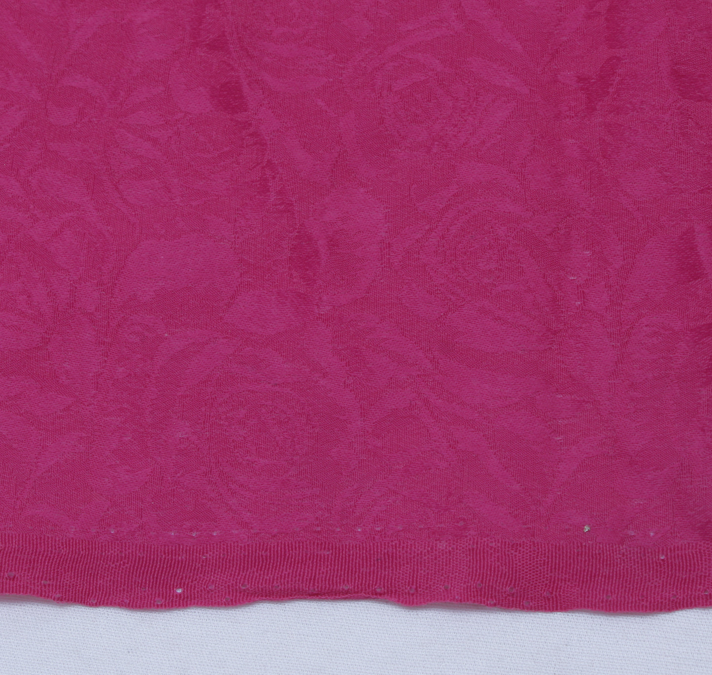 Sushila Vintage Purple Sari Remnant Scrap Blend Georgette Woven Craft Fabric