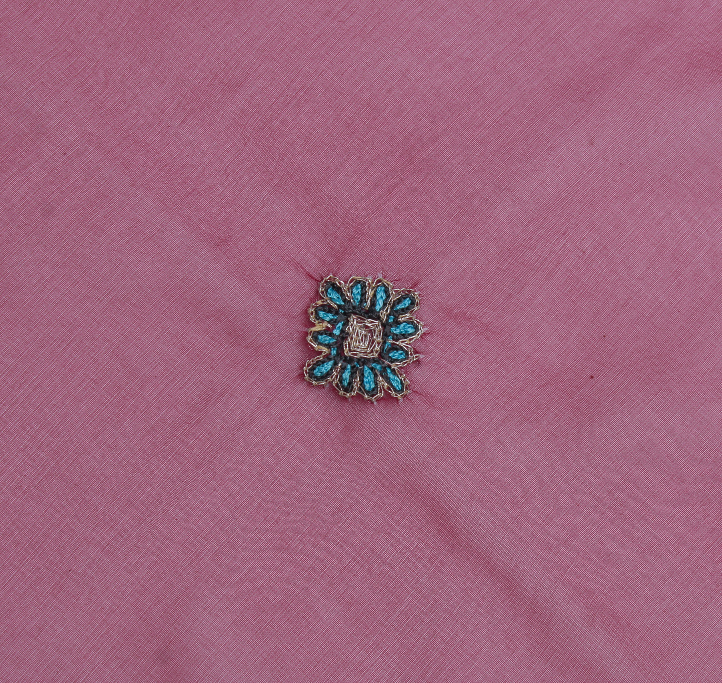 Sushila Vintage Sari Remnant Scrap Blend Georgette Embroidered Craft Fabric