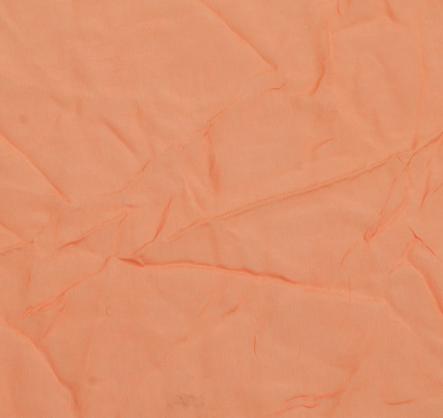 Sushila Vintage Peach Indian Sari Remnant Scrap Pure Georgette Silk Craft Fabric