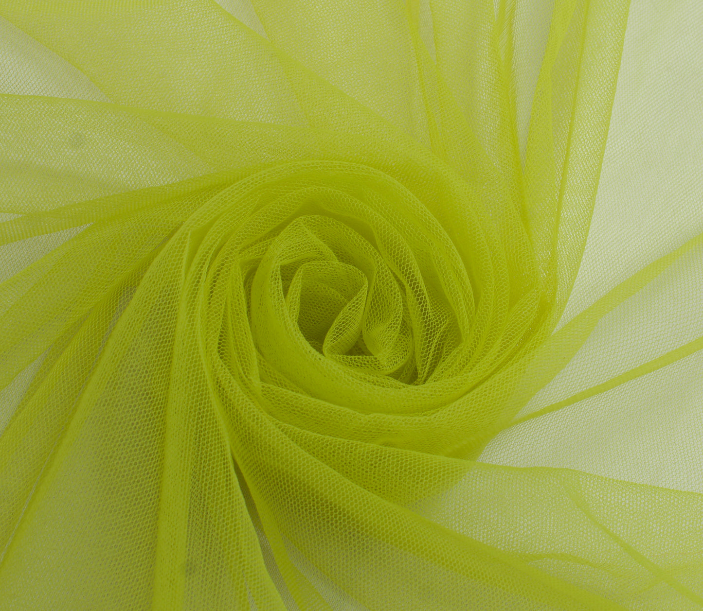 Sushila Vintage Lemon Green Indian Sari Remnant Scrap Net Mesh Craft Fabric
