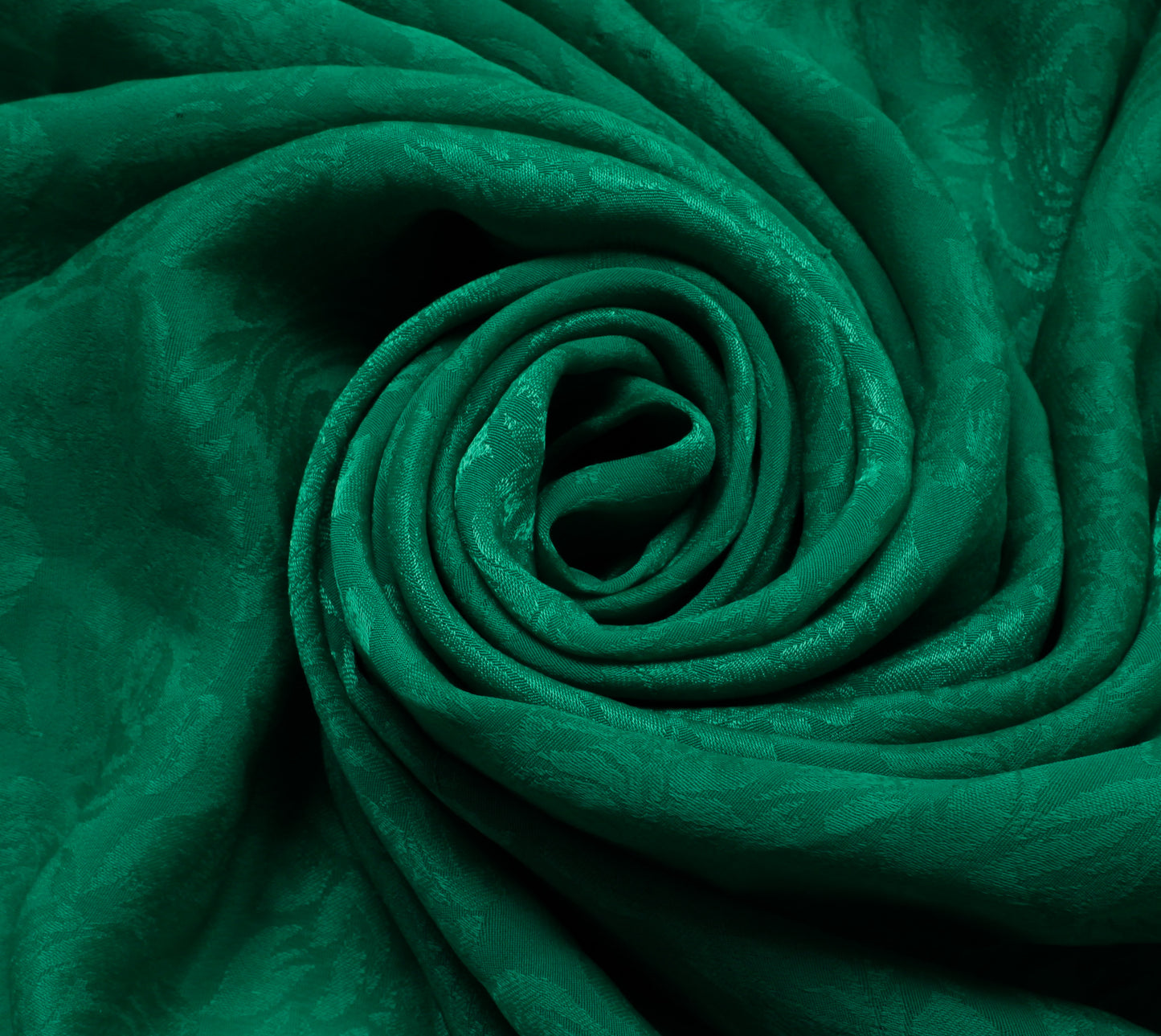 Sushila Vintage Green Sari Remnant Scrap Blend Crepe Self Woven Craft Fabric