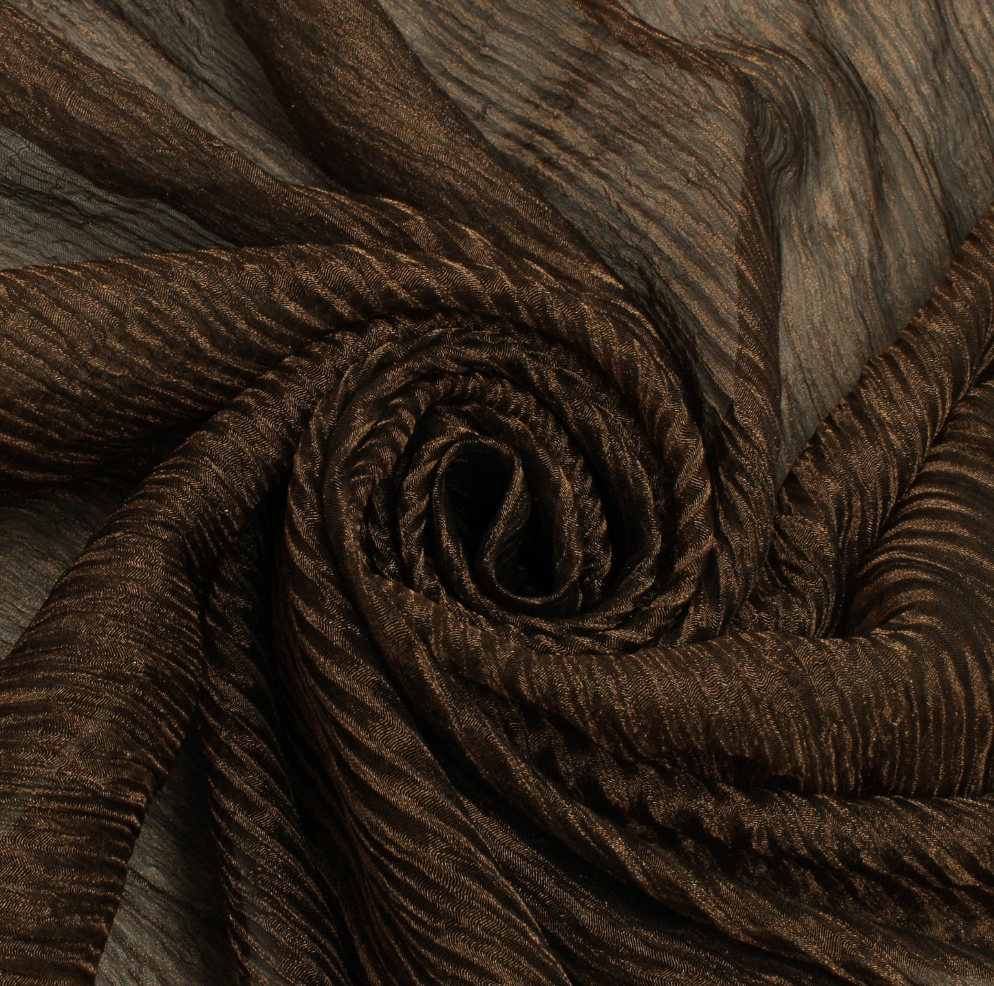 Sushila Vintage Brown Indian Sari Remnant Scrap Pure Tissue Silk Craft Fabric