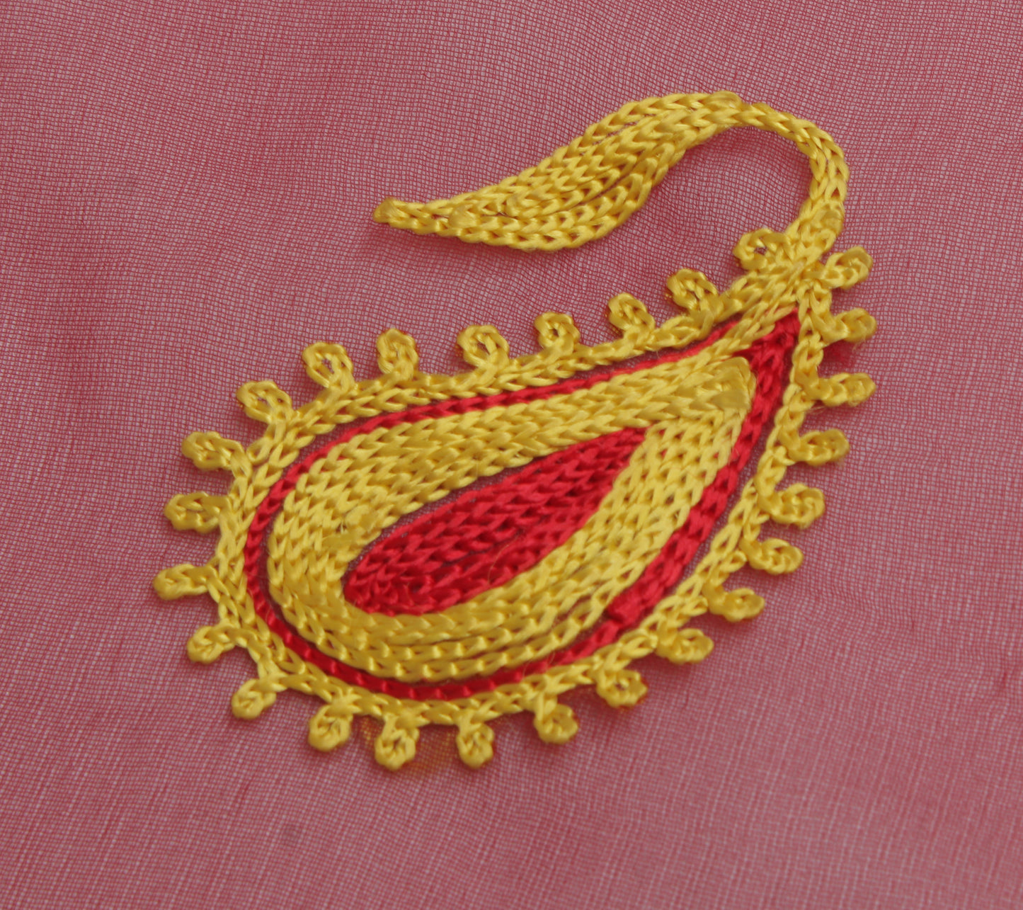 Sushila Vintage Maroon Sari Remnant Scrap Blend Georgette Silk Craft Fabric
