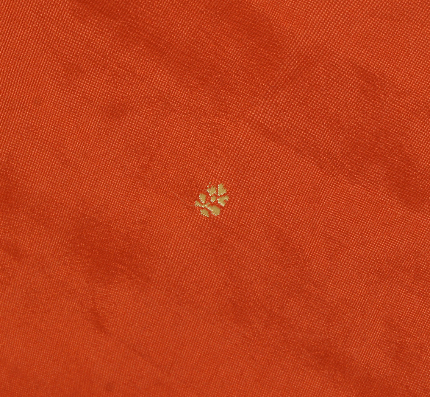 Sushila Vintage Rust Indian Sari Remnant Scrap 100% Pure Silk Woven Craft Fabric