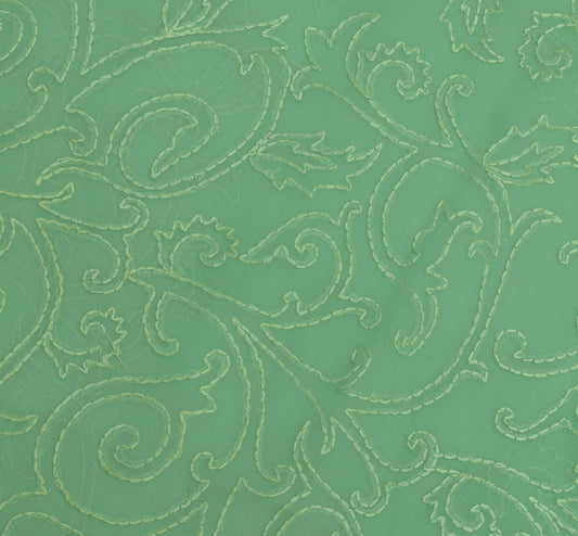 Sushila Vintage Sari Remnant Scrap Blend Georgette Silk Embroidered Craft Fabric