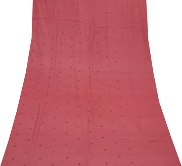 Sushila Vintage Indian Sari Remnant Scrap Pure Georgette Silk Craft Fabric