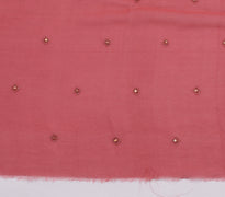 Sushila Vintage Indian Sari Remnant Scrap Pure Georgette Silk Craft Fabric
