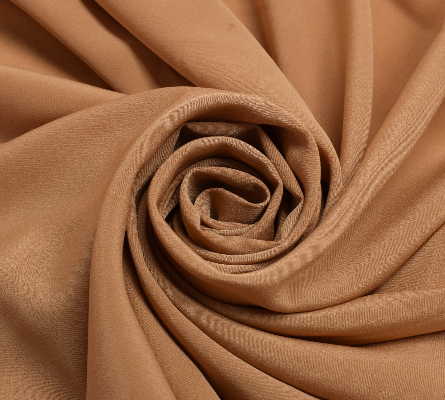 Sushila Vintage Brown Sari Remnant Scrap Blend Crepe Embroidered Craft Fabric