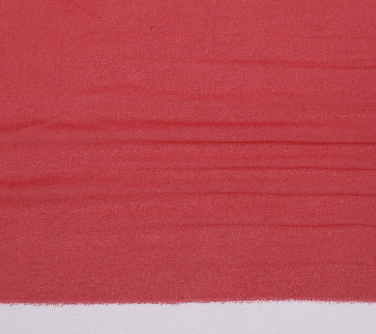 Sushila Vintage Red Indian Sari Remnant Scrap Blend Georgette Silk Craft Fabric