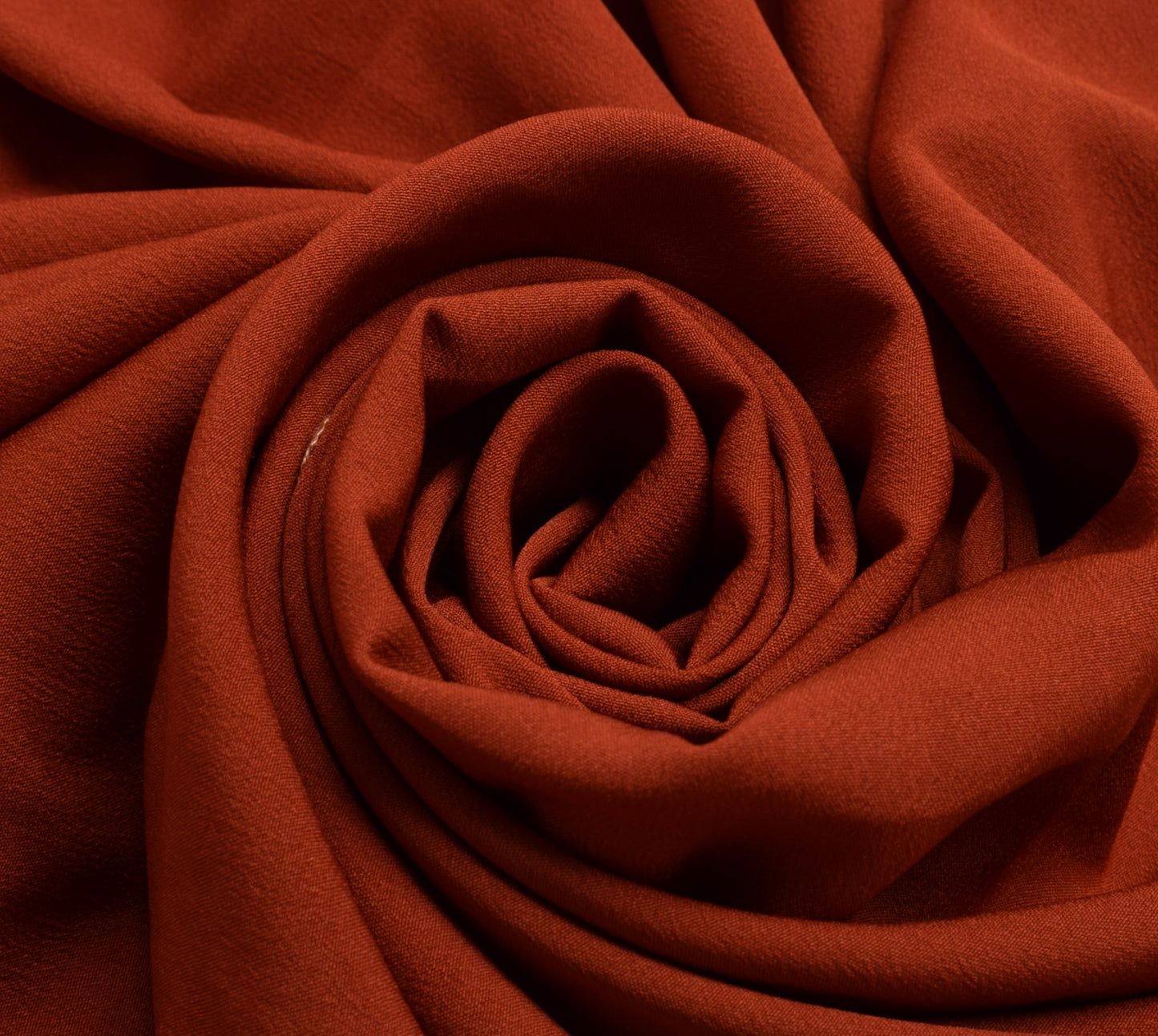 Sushila Vintage Rust Sari Remnant Scrap Blend Crepe Embroidered Craft Fabric